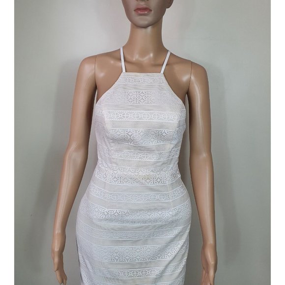 Shona Joy Sze 8 Lace Dress cocktail white tie back open races AS NEW b - Picture 4 of 8